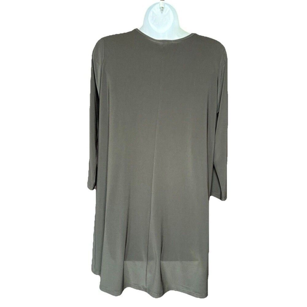 Sun Kim Pullover Tunic Top Women’s Size Small Gray Minimalist Lagenlook - Picture 3 of 9